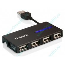 Карманный USB 2.0 концентратор D-Link DUB-104 в Авиамоторной, USB хаб DLink DUB104 (Авиамоторная)